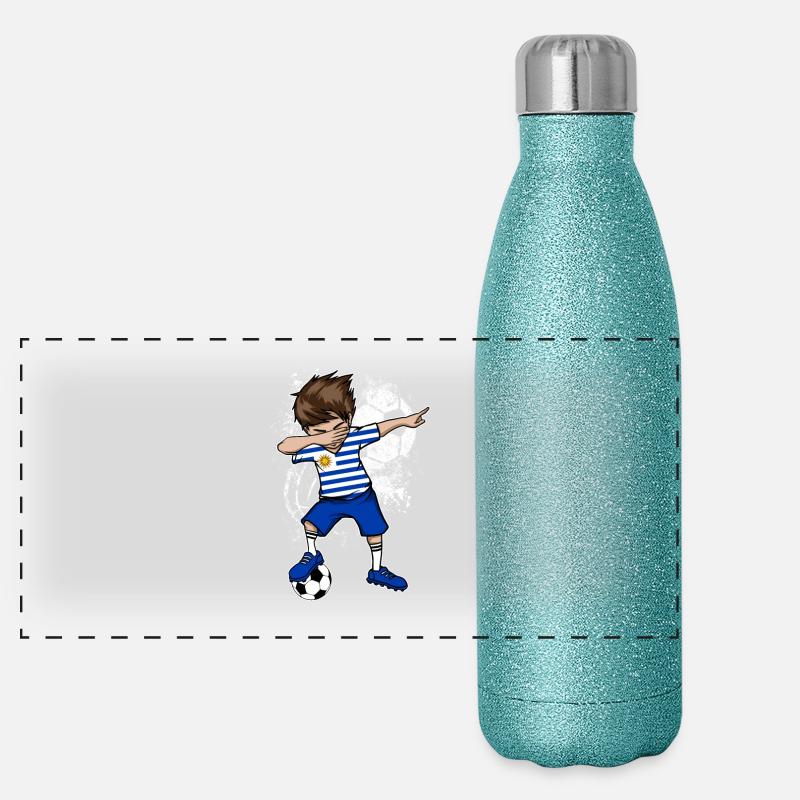 Équipe nationale de l'Uruguay Dab garçon Gourde isotherme panoramique pailletée 500 ml