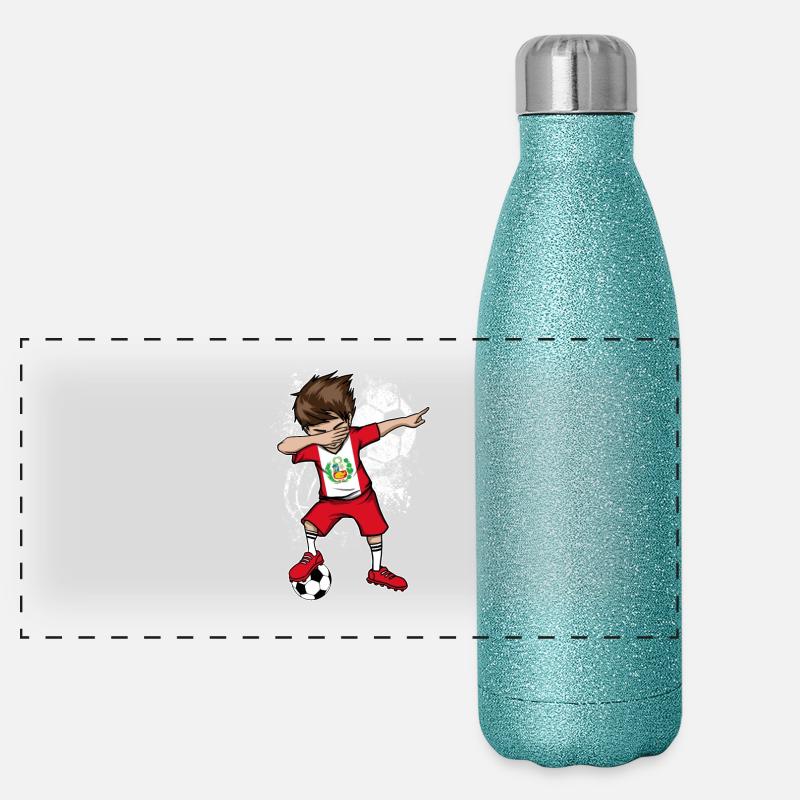 Peru Nationalmannschaft Weltmeisterschaft WM Panorama Glitzer Isolierflasche 500 ml