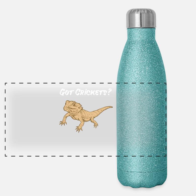 Bartagame Reptile Lizard Gecko Food Grilling Panoramic Glitter Thermal Bottle 500 ml