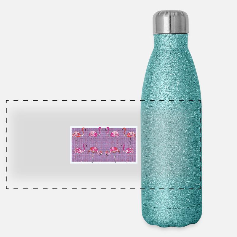 groupe Flamingo Gourde isotherme panoramique pailletée 500 ml