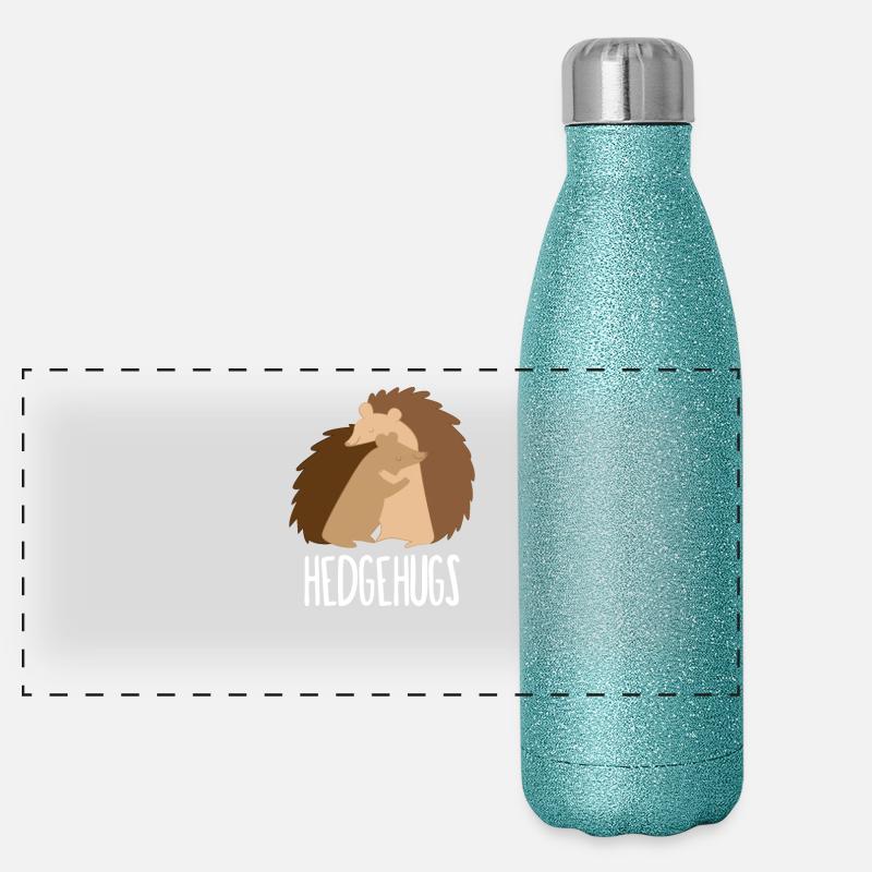 Igel - Igelliebhaber - Igelfan - Hedgie - Geschenk Panorama Glitzer Isolierflasche 500 ml