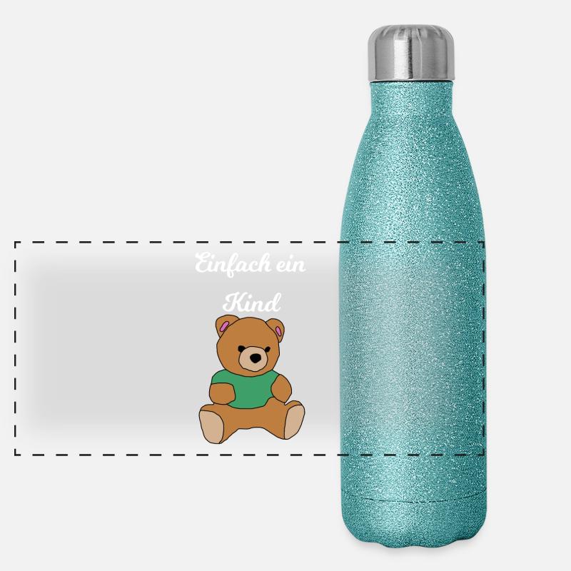 Teddybär Panorama Glitzer Isolierflasche 500 ml