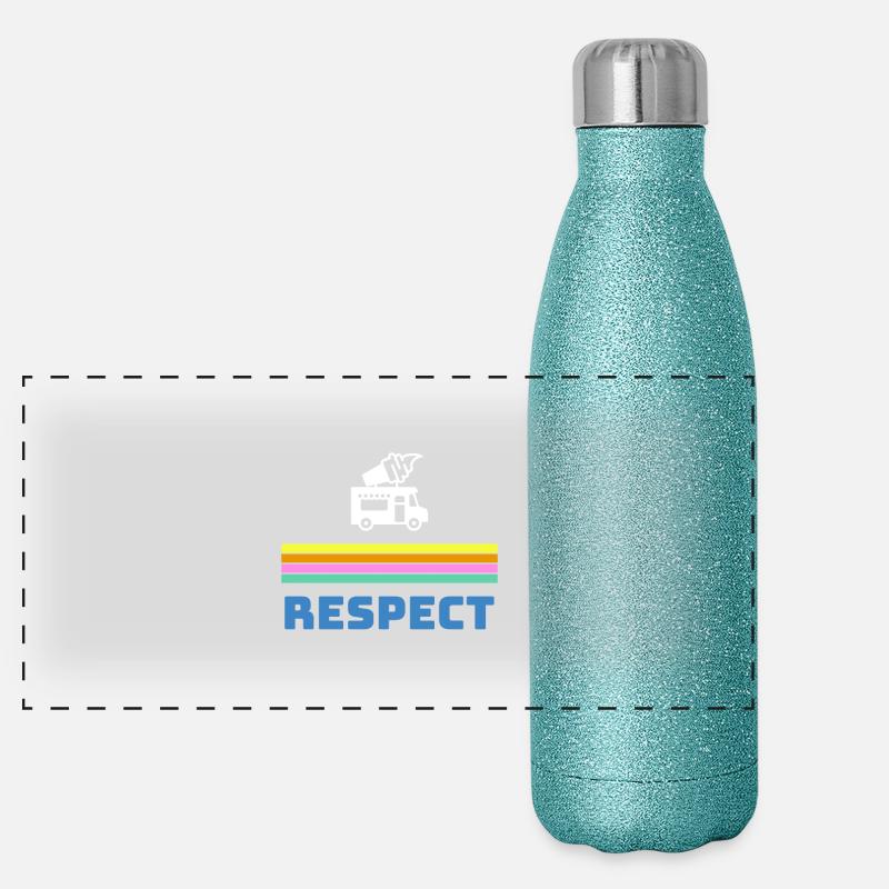 Respecter l'homme dans la camionnette de glace Gourde isotherme panoramique pailletée 500 ml
