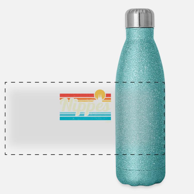 Nippes Veedel Cologne Quartier Rétro Vintage Surfeurs Gourde isotherme panoramique pailletée 500 ml