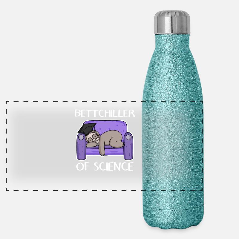 Bachelor Abschluss Geschenk lustig Panorama Glitzer Isolierflasche 500 ml