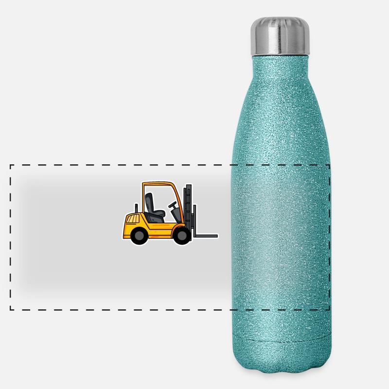 Chariot élévateur Gourde isotherme panoramique pailletée 500 ml