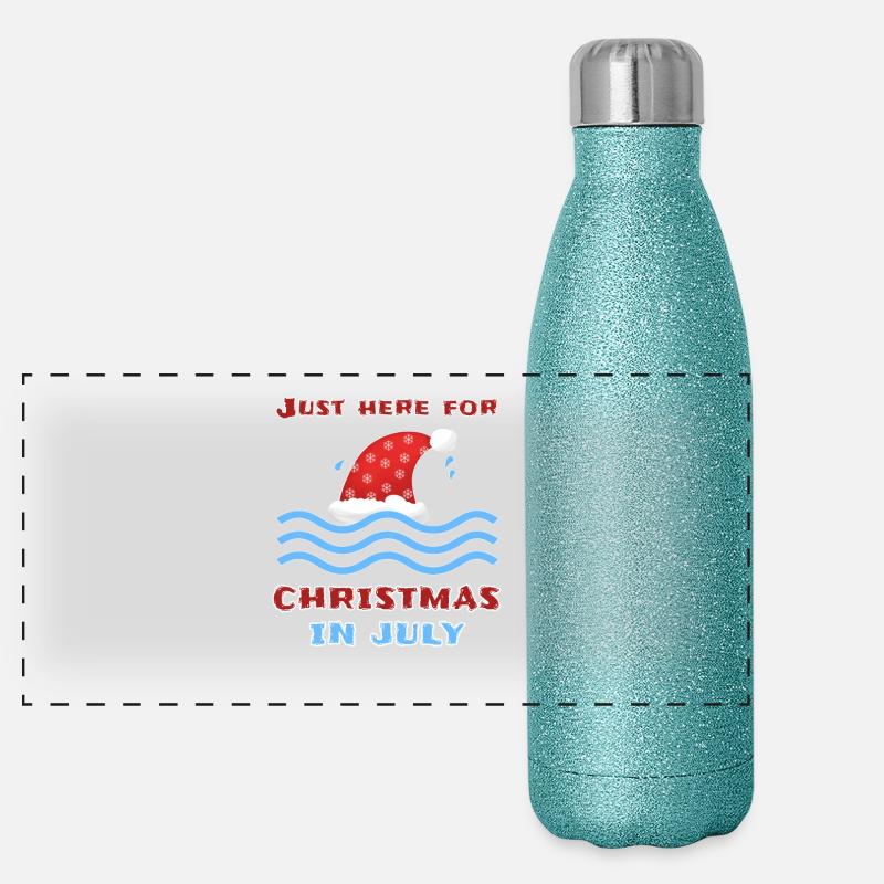 Noël en juillet Gourde isotherme panoramique pailletée 500 ml