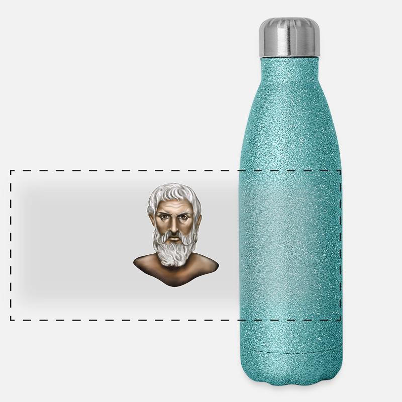 Epicure Philosophie grecque Gourde isotherme panoramique pailletée 500 ml