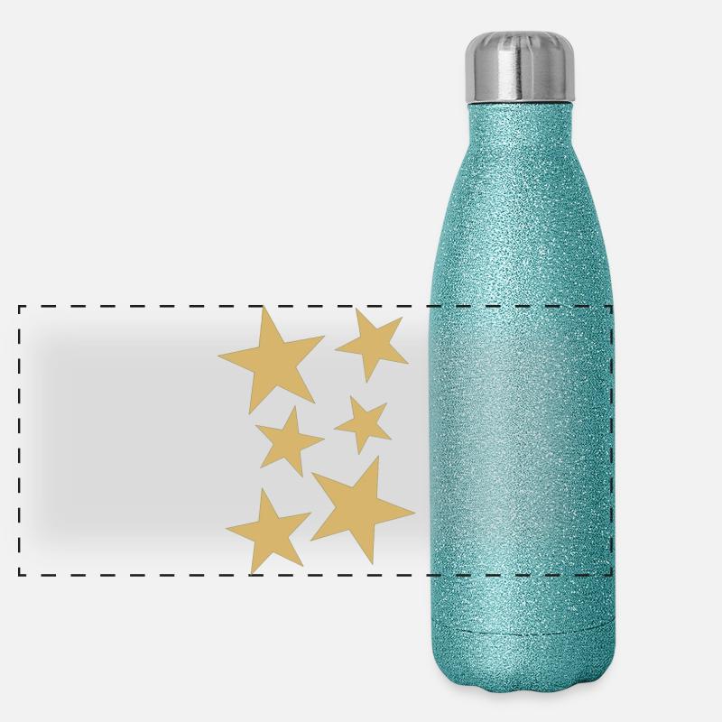 étoiles Gourde isotherme panoramique pailletée 500 ml