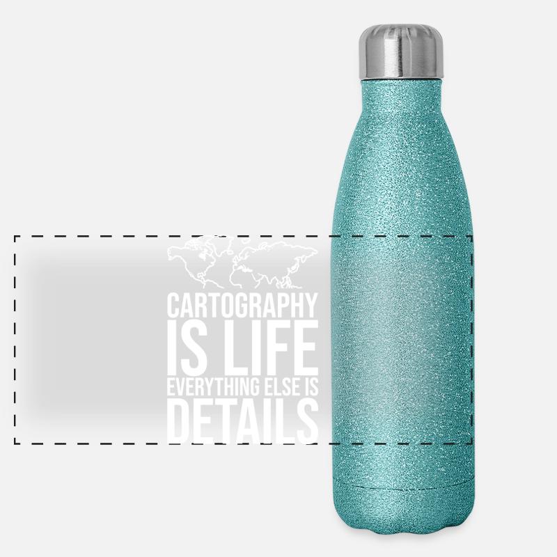 Conception cartographique Gourde isotherme panoramique pailletée 500 ml