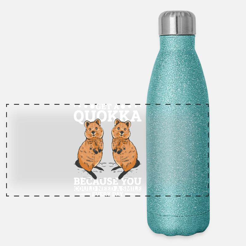 Obtenez un quokka Gourde isotherme panoramique pailletée 500 ml
