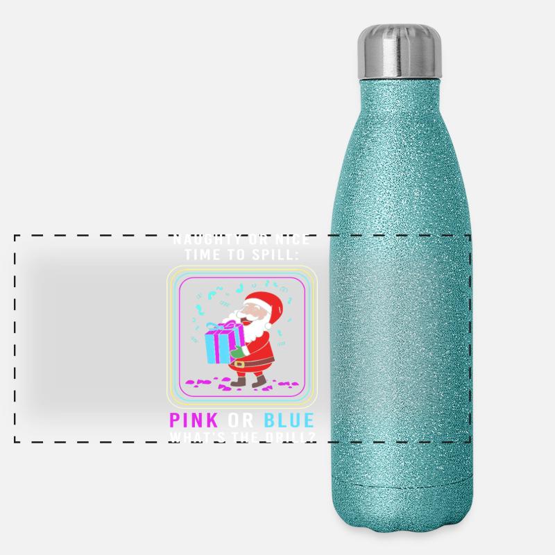 Werdende Mutter Werdende Mama Weihnachten Panorama Glitzer Isolierflasche 500 ml