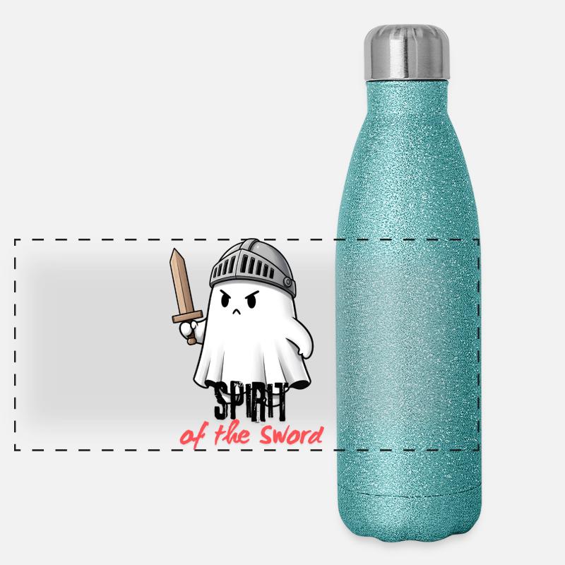 Ghost Knight with Sword Panoramic Glitter Thermal Bottle 500 ml