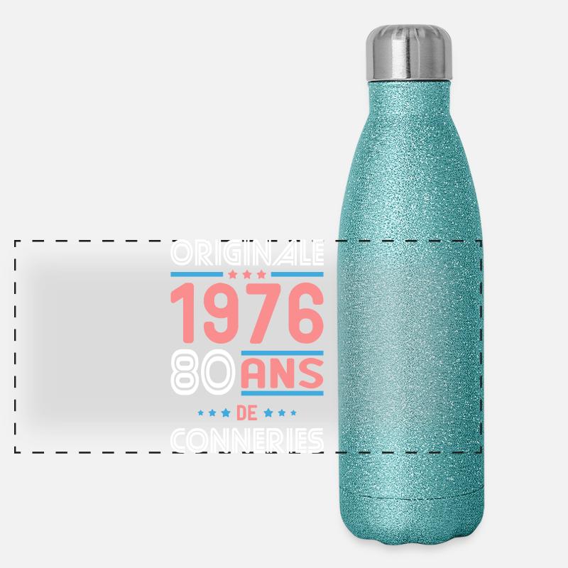 Originale – 1976 – 50 ans de conneries Gourde isotherme panoramique pailletée 500 ml
