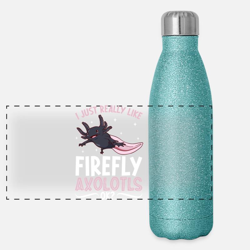 J’adore mon Luciole Axolotl Gourde isotherme panoramique pailletée 500 ml