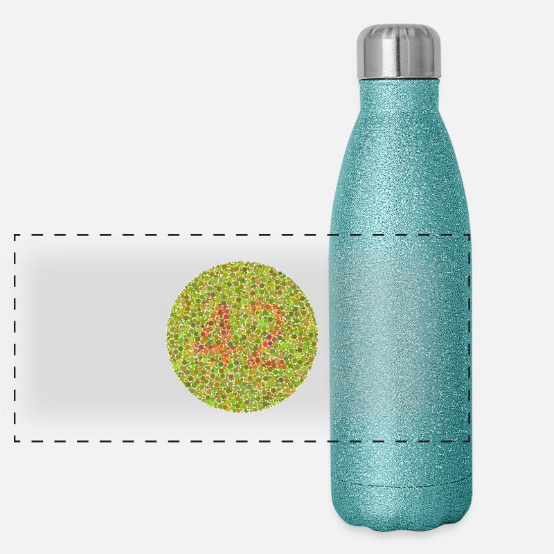 Quarante-Deux - Gourde isotherme panoramique pailletée 500 ml - paillettes bleues
