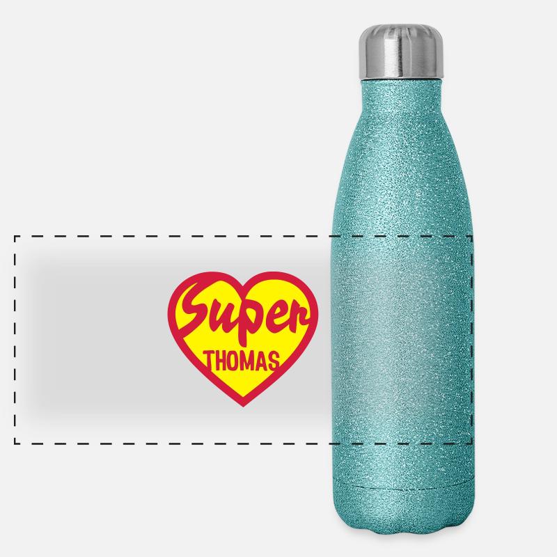 thomas super coeur heart love Gourde isotherme panoramique pailletée 500 ml