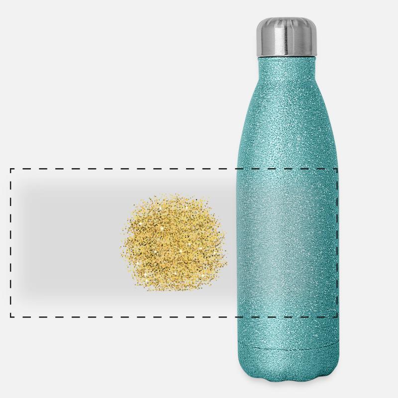 Gold Glitzer Panorama Glitzer Isolierflasche 500 ml