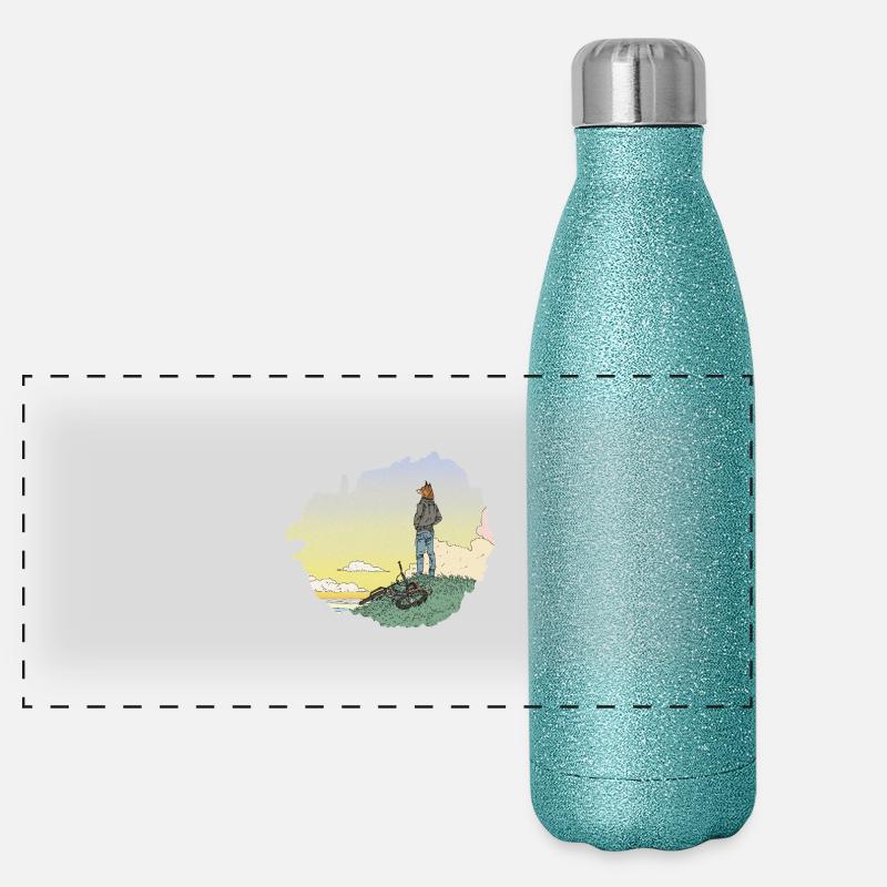 Der junge Fuchs Panorama Glitzer Isolierflasche 500 ml