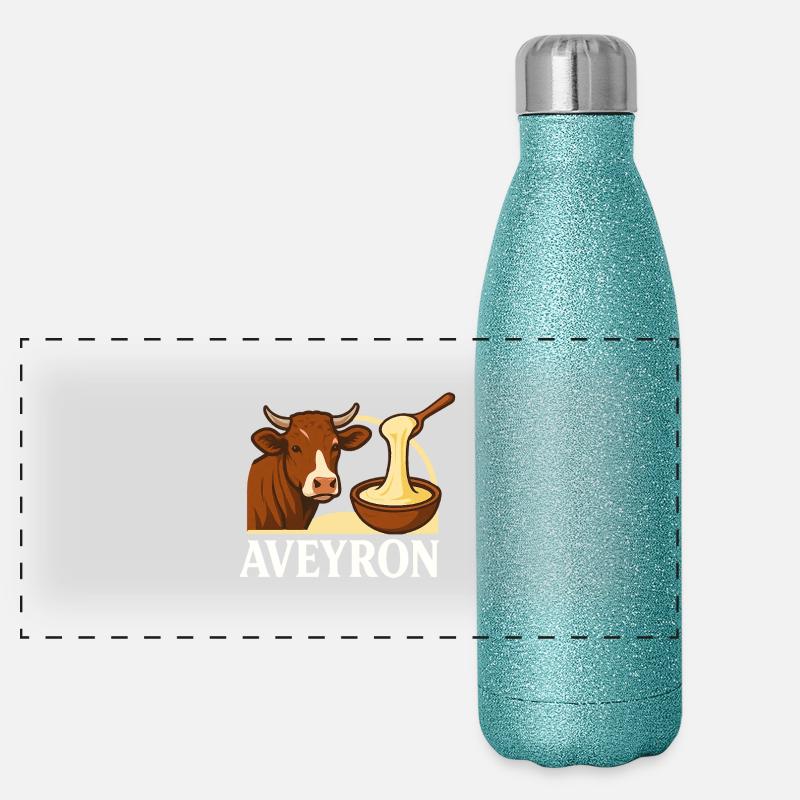 Aveyron 12 Okzitanien Panorama Glitzer Isolierflasche 500 ml