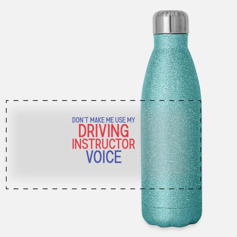 Driving Instructor Voice Drive Tutor Panorama Glitzer Isolierflasche 500 ml