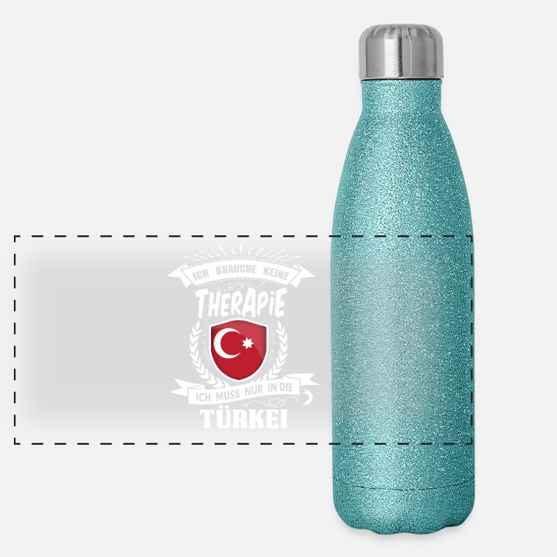I do not need therapy Turkey Panoramic Glitter Thermal Bottle 500 ml