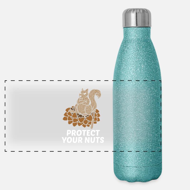 Protect your nuts gift Panoramic Glitter Thermal Bottle 500 ml
