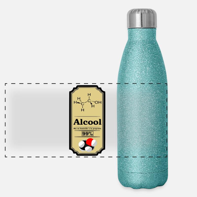 Alcool Gourde isotherme panoramique pailletée 500 ml