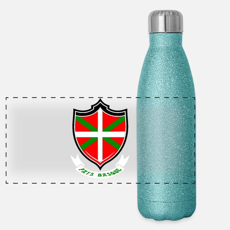 Pays basque Gourde isotherme panoramique pailletée 500 ml