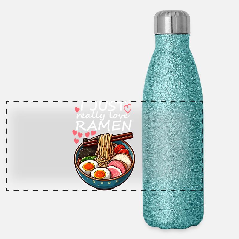 Ramen Liebe Bunt Panorama Glitzer Isolierflasche 500 ml