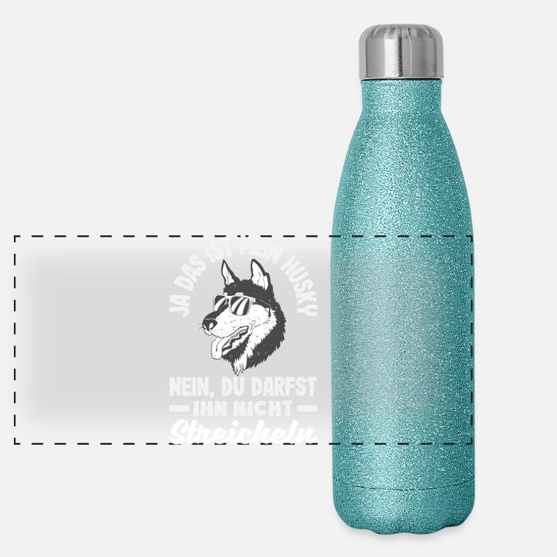 Funny Husky Husky Owner Husky Owner Gift Panoramic Glitter Thermal Bottle 500 ml