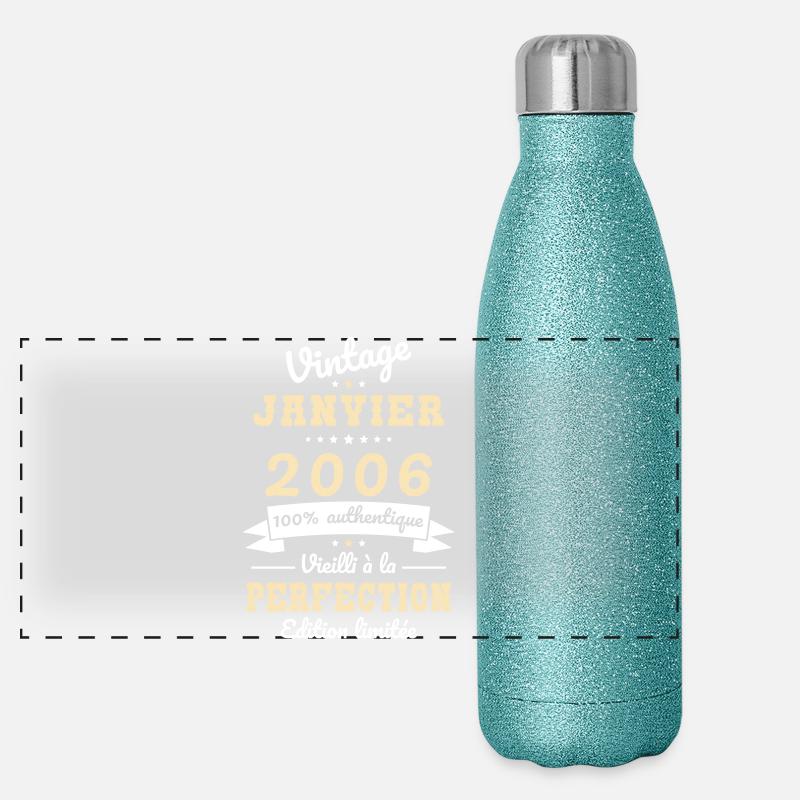 Anniversaire 20 ans - Vintage - Janvier 2006 Gourde isotherme panoramique pailletée 500 ml