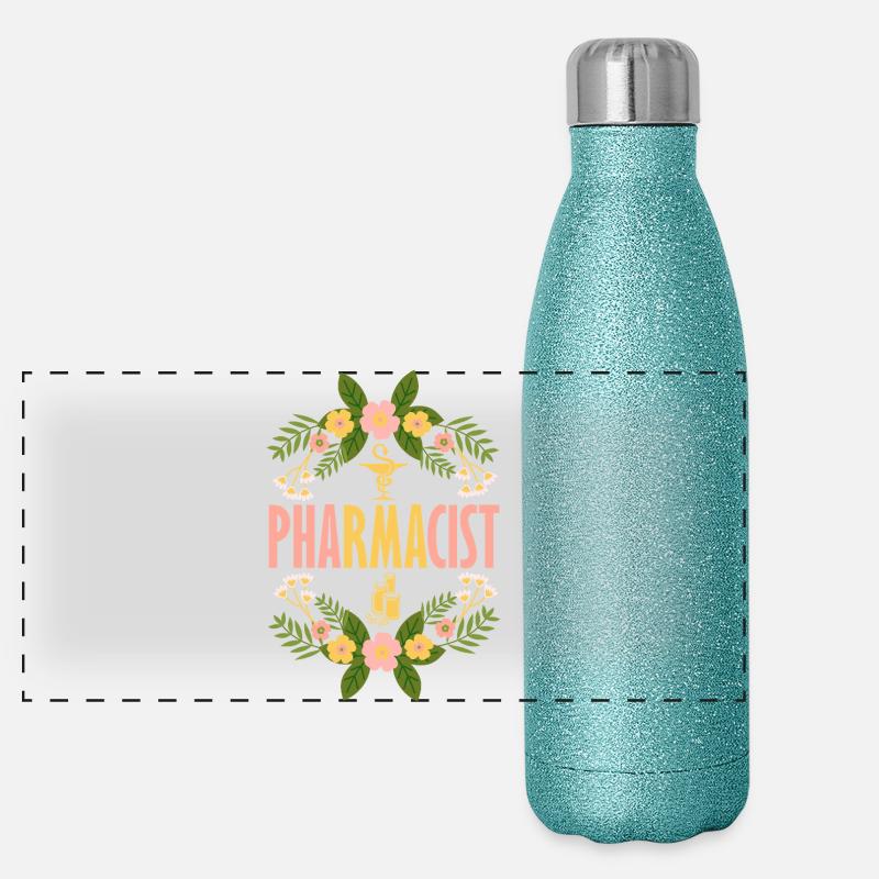 Pharmacien Technicien Pharmaceutique Gourde isotherme panoramique pailletée 500 ml
