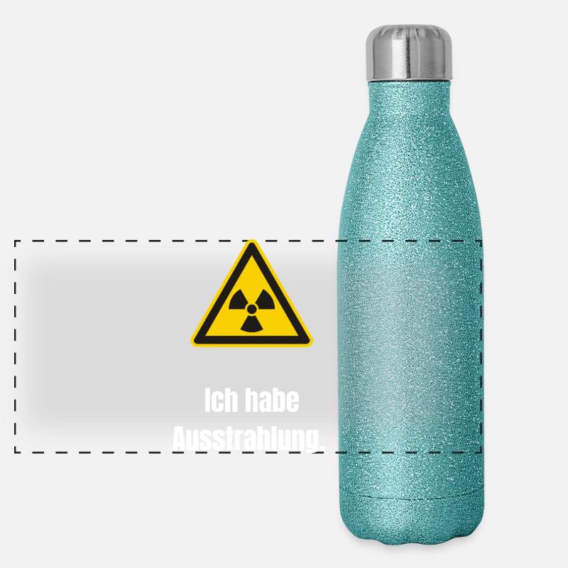 Design de mèmes drôles – « J’ai du charisme » Gourde isotherme panoramique pailletée 500 ml