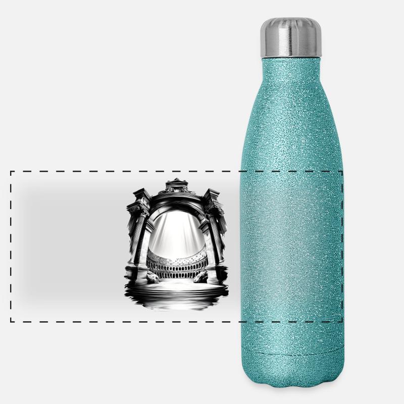 Luminous Colosseum and Arches Panoramic Glitter Thermal Bottle 500 ml