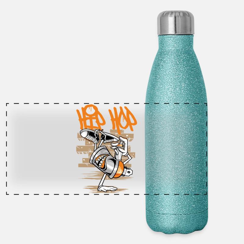 Breakdance | B-Boy | Hip Hop Gourde isotherme panoramique pailletée 500 ml