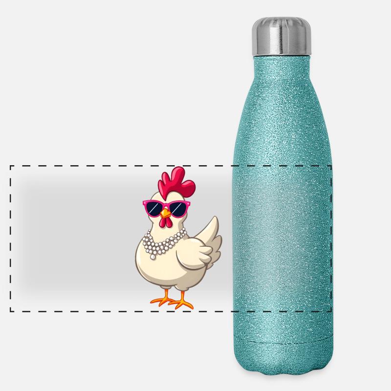 Chicken Panoramic Glitter Thermal Bottle 500 ml
