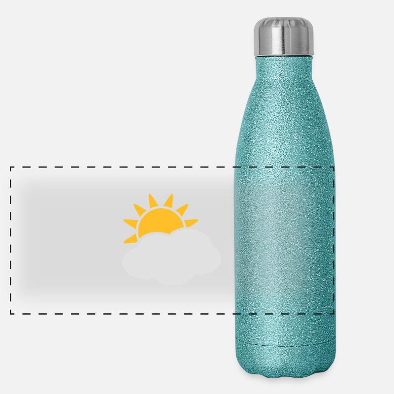 sonne_und_wolke Panorama Glitzer Isolierflasche 500 ml