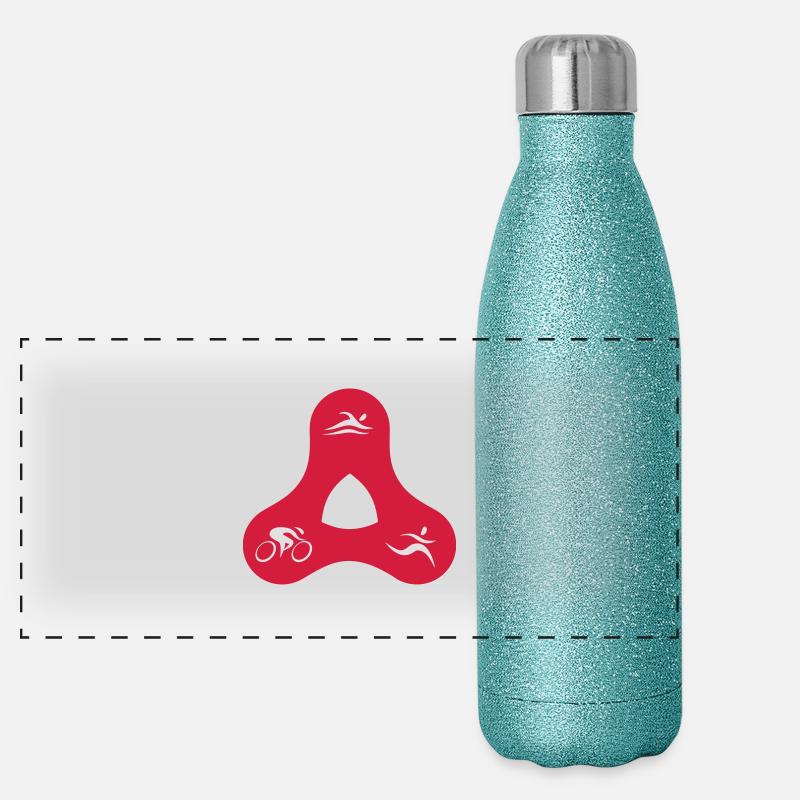 TRI Dreieck Panorama Glitzer Isolierflasche 500 ml