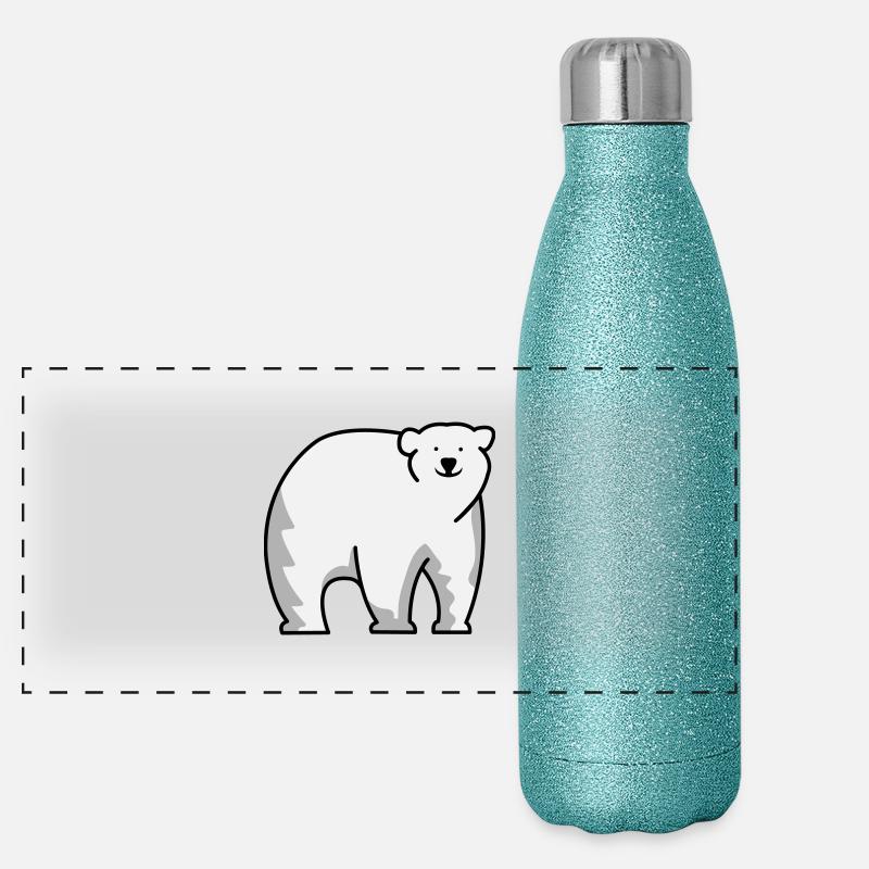 Polar bear Panoramic Glitter Thermal Bottle 500 ml