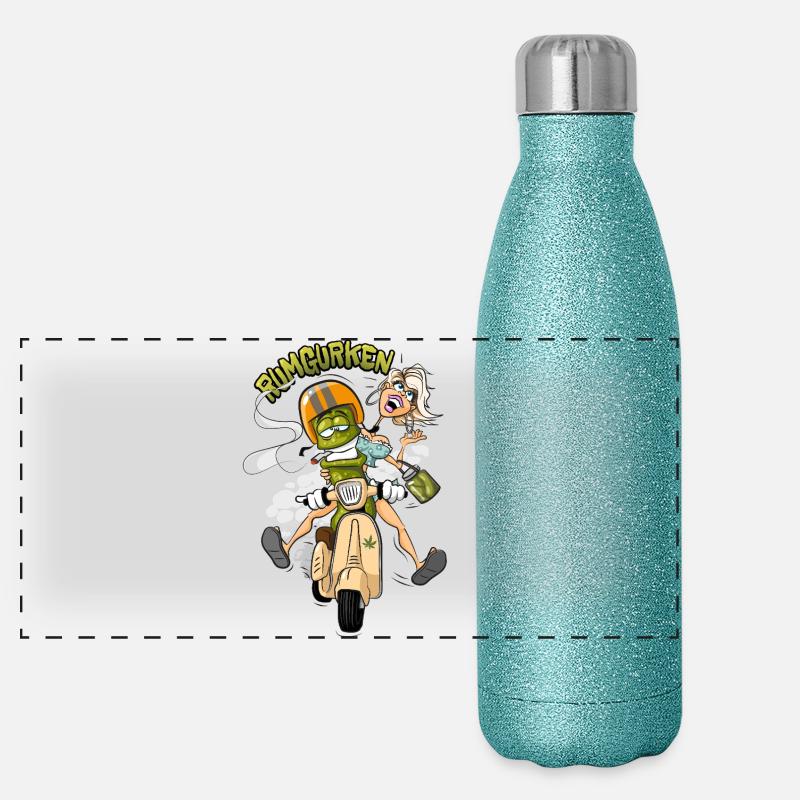 Rumgurken Panorama Glitzer Isolierflasche 500 ml