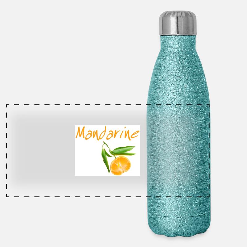Mandarine - Panorama Glitzer Isolierflasche 500 ml - Blau Glitzer