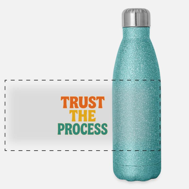 Faites confiance au processus Gourde isotherme panoramique pailletée 500 ml