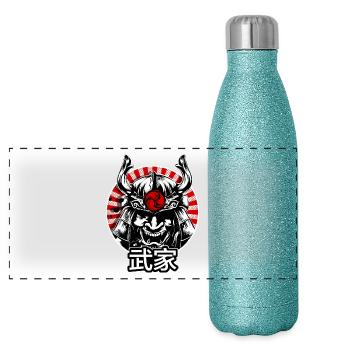 art martial - Gourde isotherme panoramique pailletée 500 ml - paillettes bleues - Devant