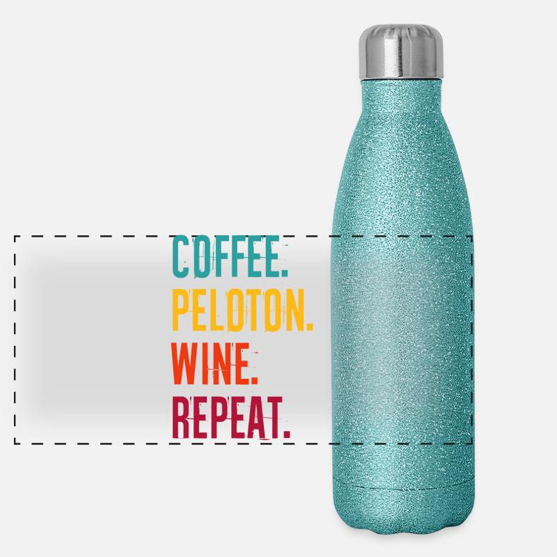 Cycle de café Répétition du vin Gourde isotherme panoramique pailletée 500 ml