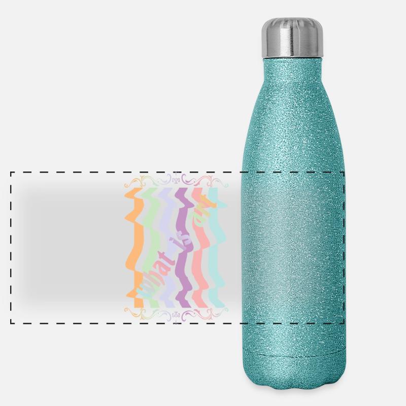 Abstrakte Kunst Panorama Glitzer Isolierflasche 500 ml