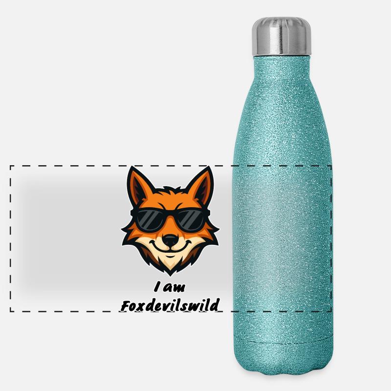 Foxdevilswild - I am Foxdevilswild - be cool Panorama Glitzer Isolierflasche 500 ml