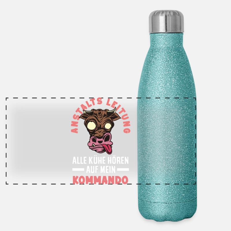 Anstaltsleitung Chef Leitung Panorama Glitzer Isolierflasche 500 ml