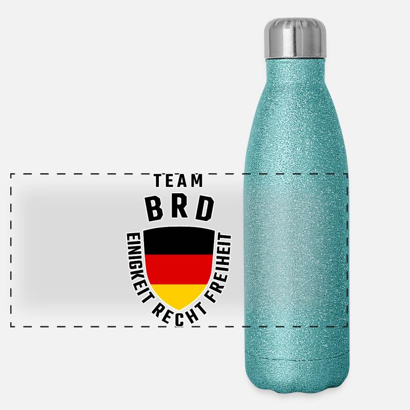 Team BRD Deutschland Panorama Glitzer Isolierflasche 500 ml