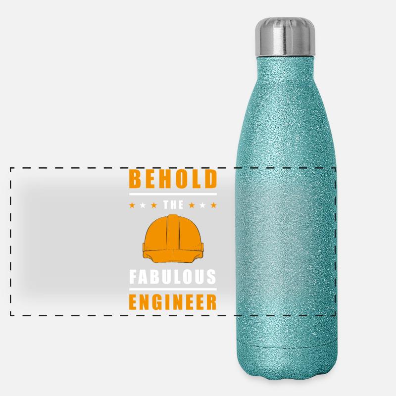 Behold the Fabulous Engineer Panorama Glitzer Isolierflasche 500 ml
